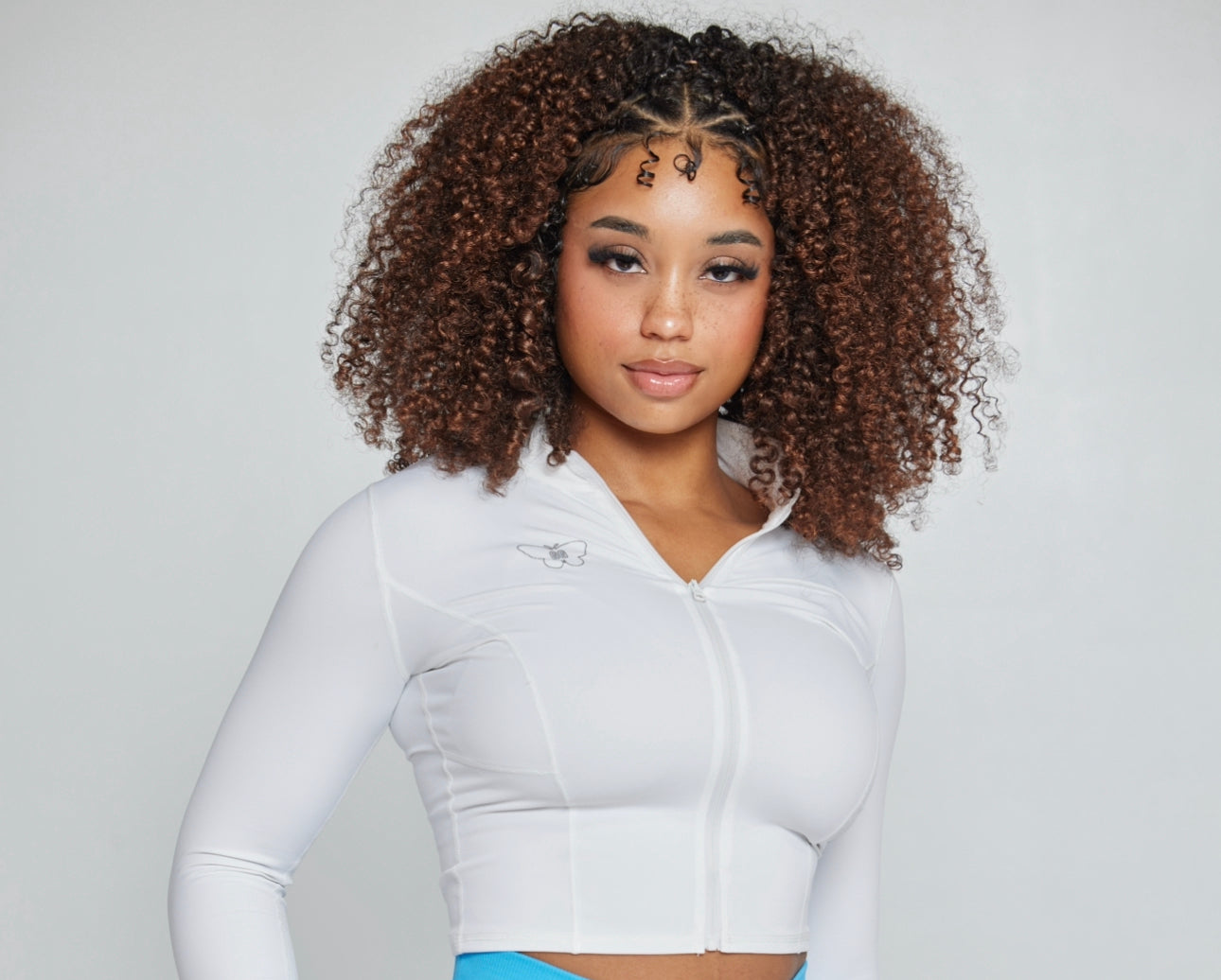 Ice White Baddie cropped Jacket